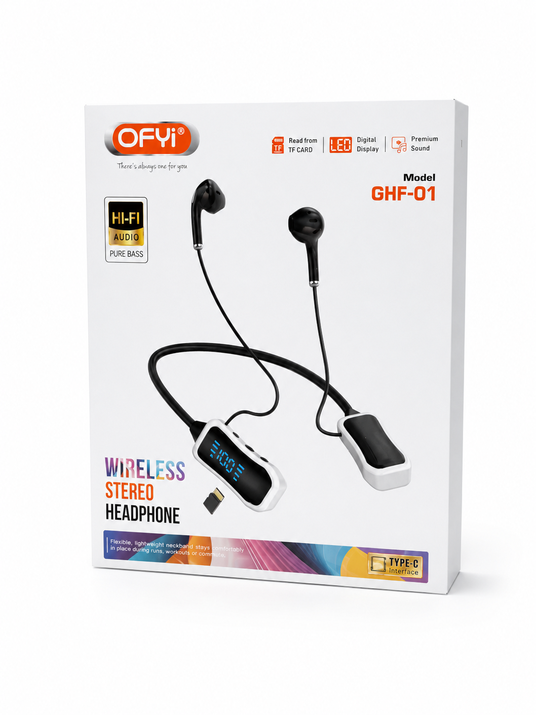 هندزفری بلوتوثی  گردنی اوفی ghf_01. تایپ c